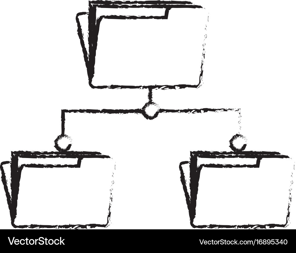 Figure folder file data center server Vector Image