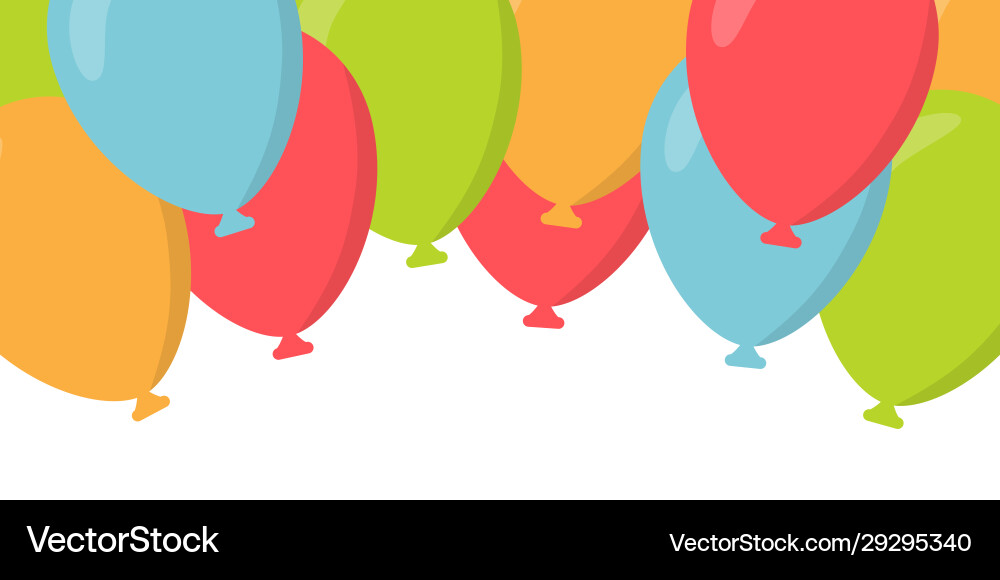 Flying balloons header background design element Flying balloons header background design element vector image
