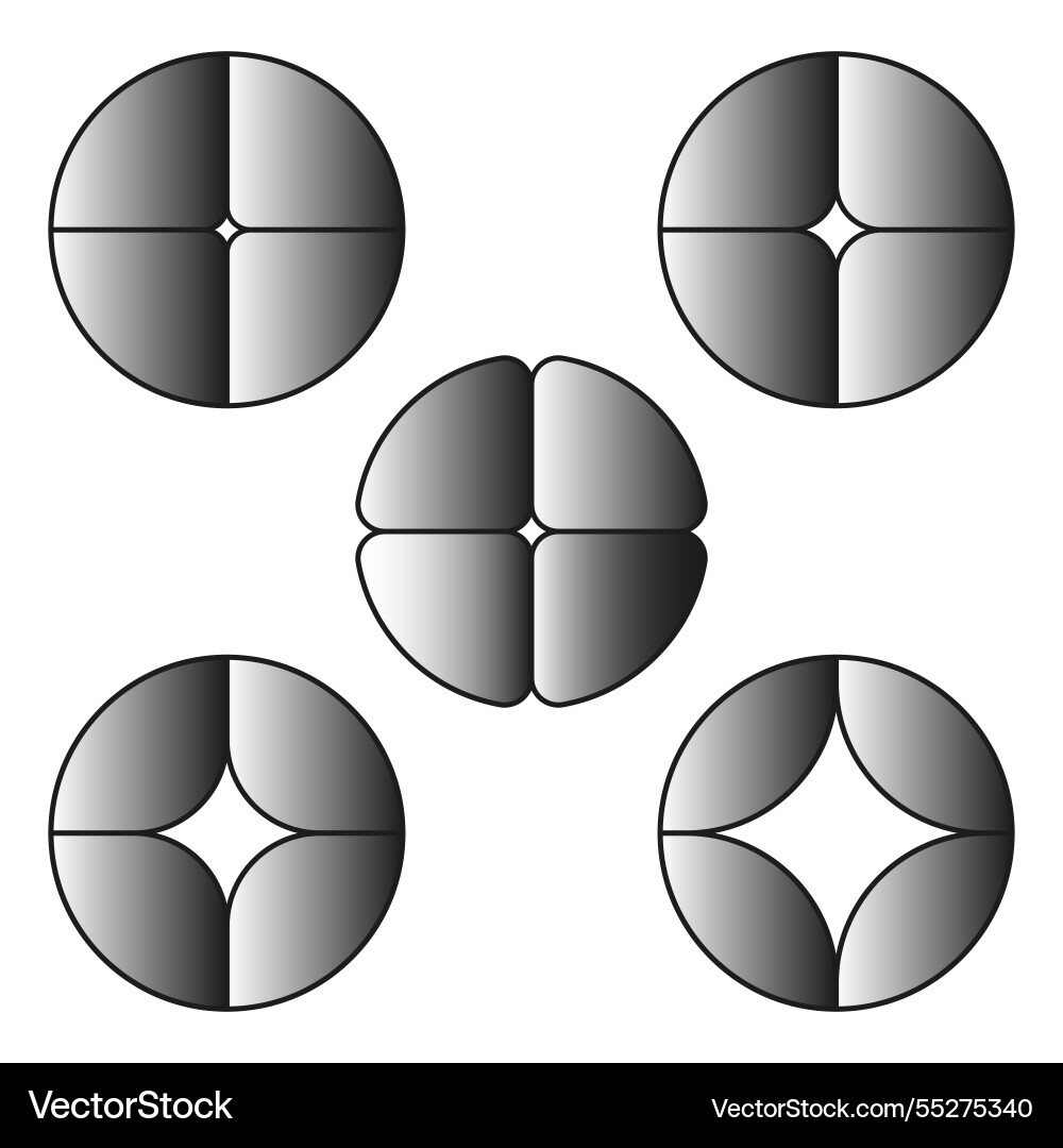 Gradient circle design abstract symmetric pattern Vector Image
