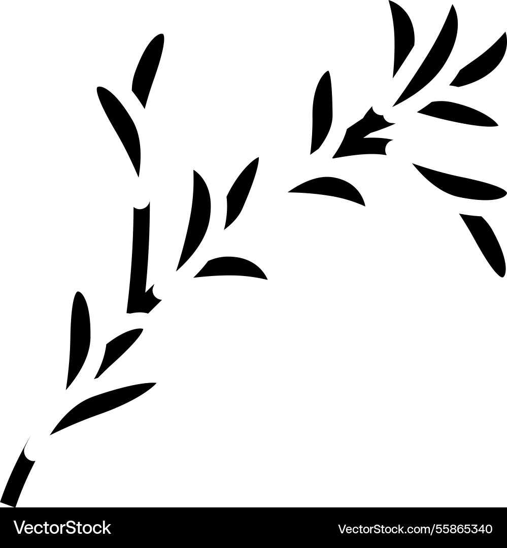 Herb sprig sustainable beauty glyph icon Herb sprig sustainable beauty glyph icon vector image