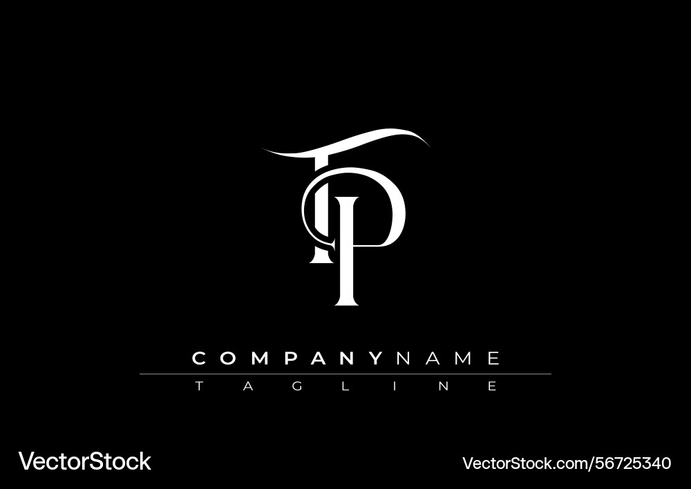 Initial tp logo design Vector Image