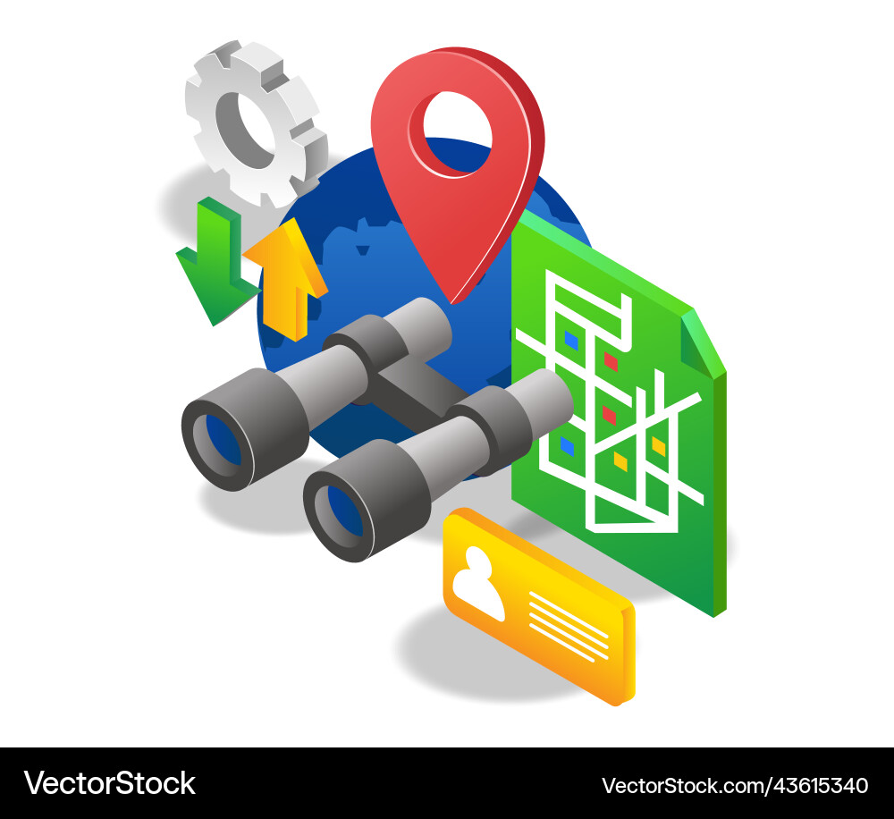 Location search with world map app Location search with world map app vector image