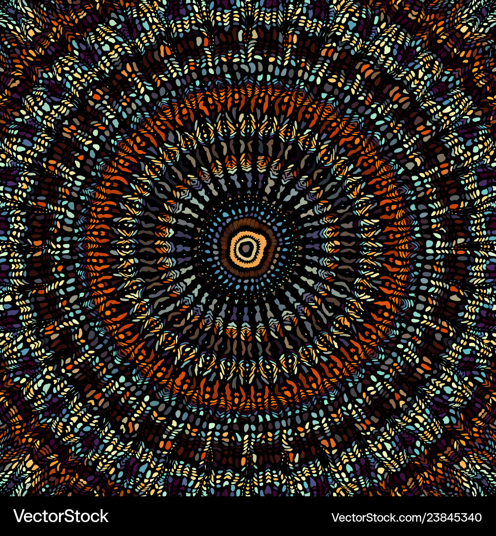 Mosaic art pattern curved image Vector Image