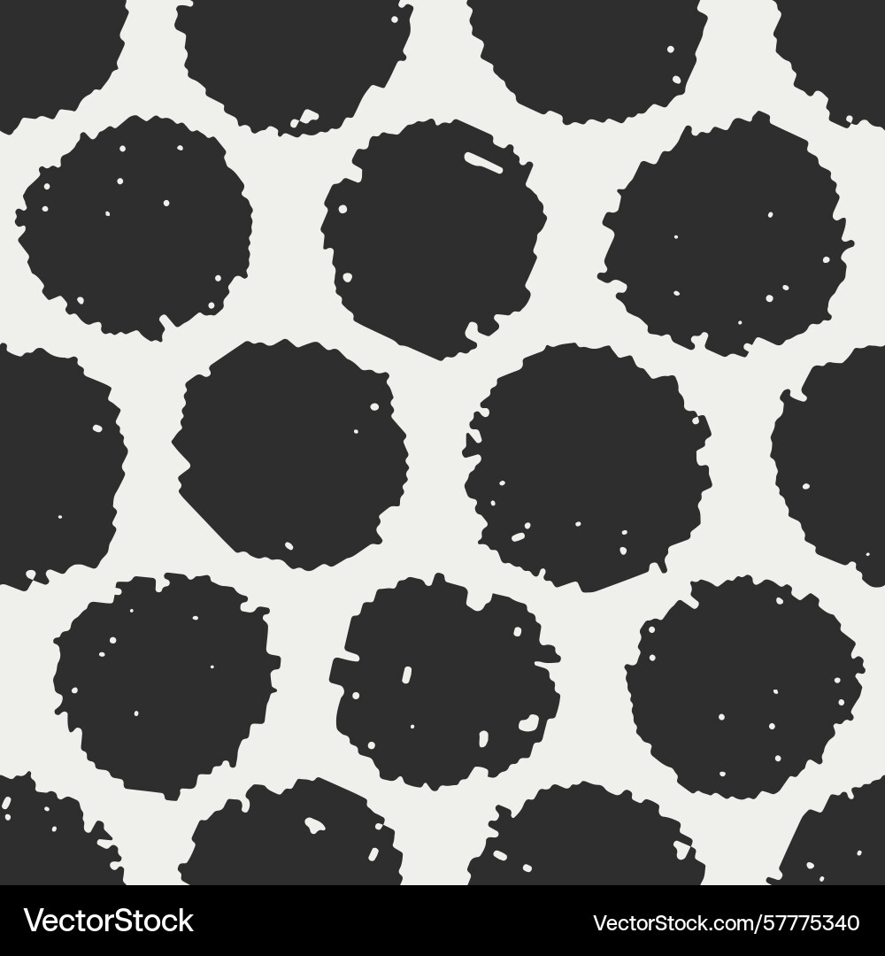 Seamless dots pattern with large irregular circles Seamless dots pattern with large irregular circles Vector Image