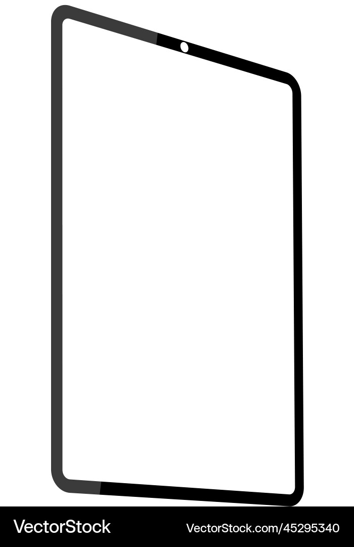 Simple tablet mock up with blank transparent Simple tablet mock up with blank transparent Vector Image