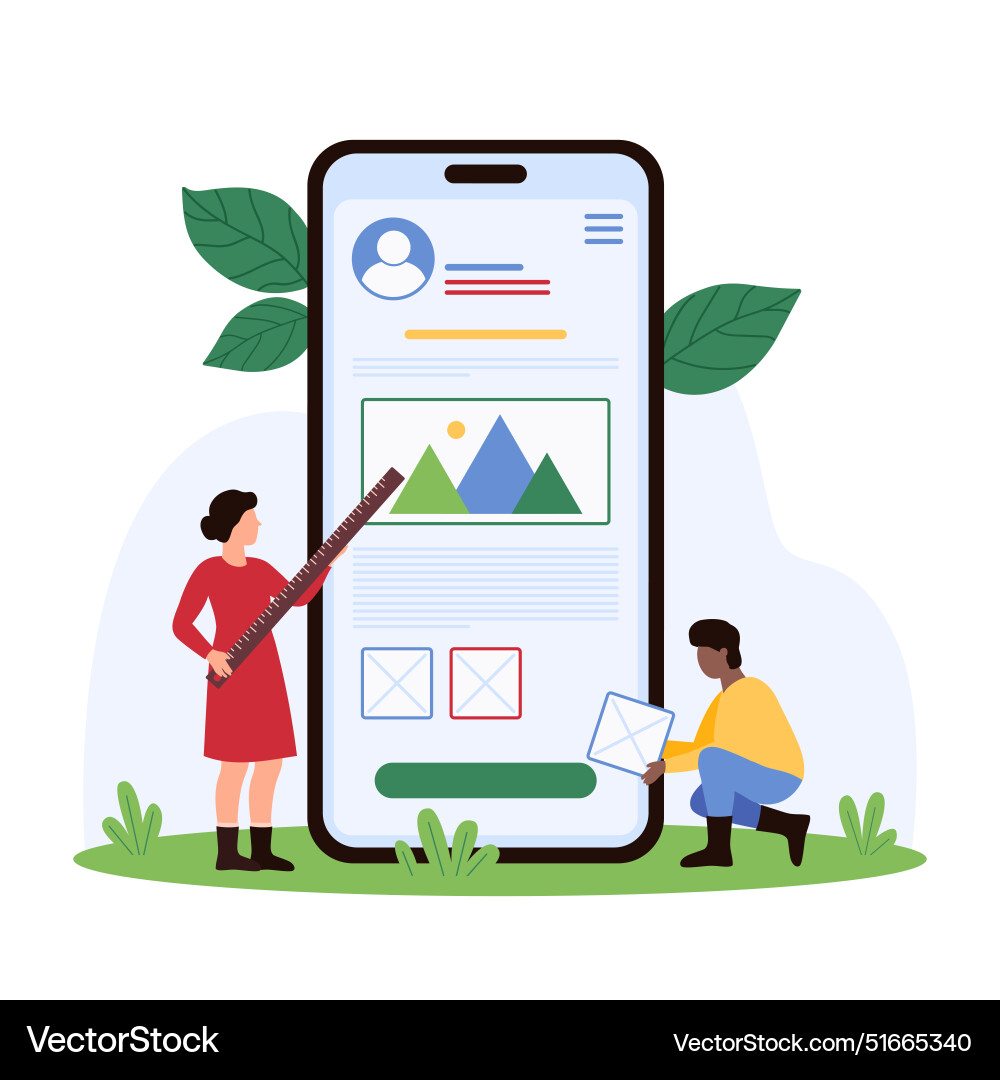 Website design creation or redesign process Website design creation or redesign process vector image