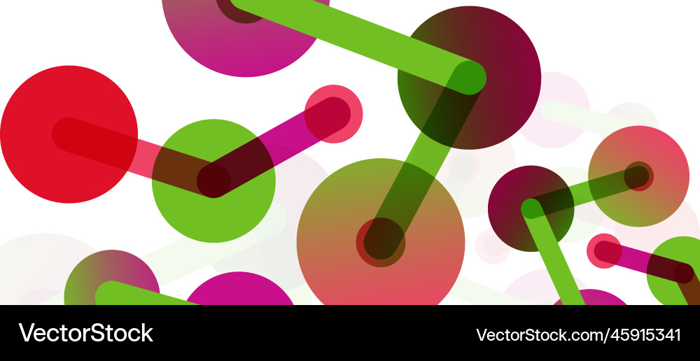 Abstract background round dots connected by lines Vector Image