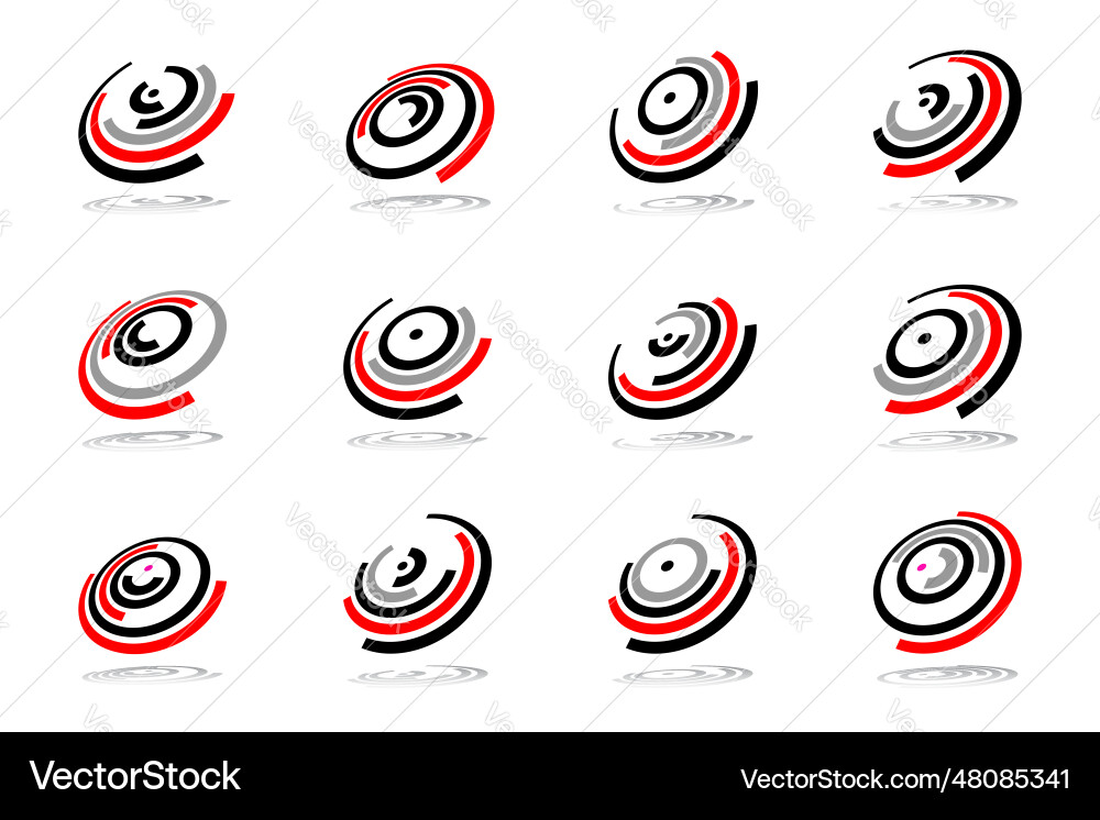 Abstract Rotation Elements vector image