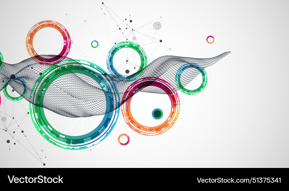 Abstract wave is made in a frame style template Abstract wave is made in a frame style template vector image