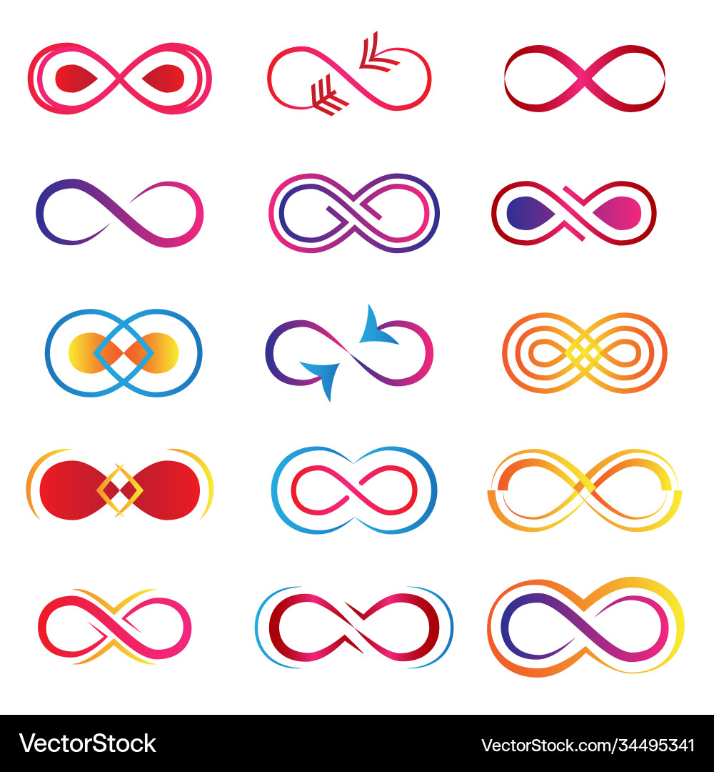 Infinity Loop Icons vector image