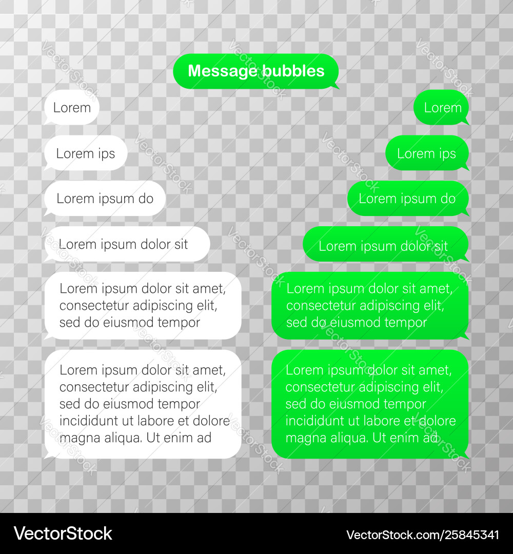Message bubbles design template for messenger Vector Image