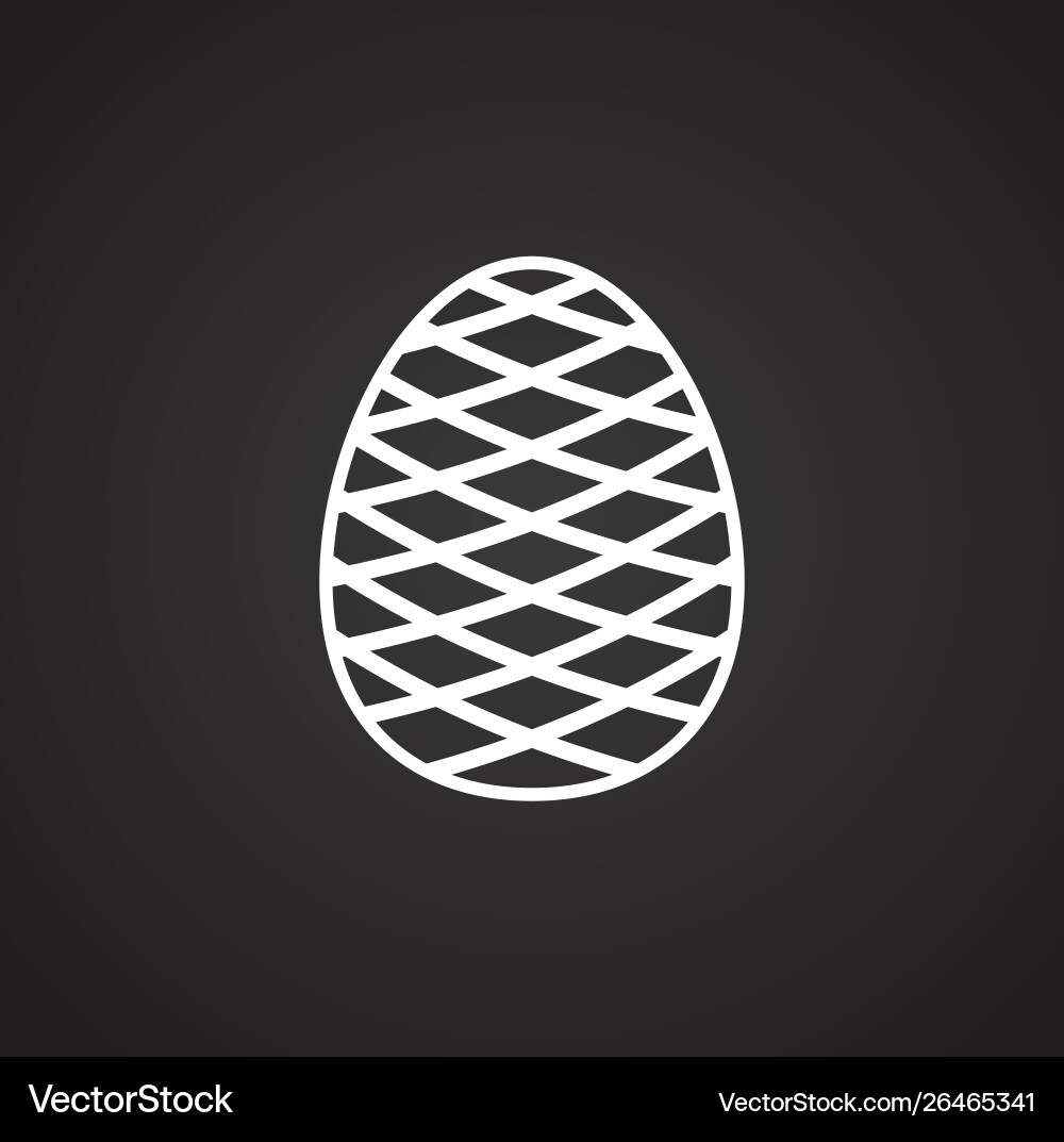 Pine cone icon on background for graphic and web Vector Image