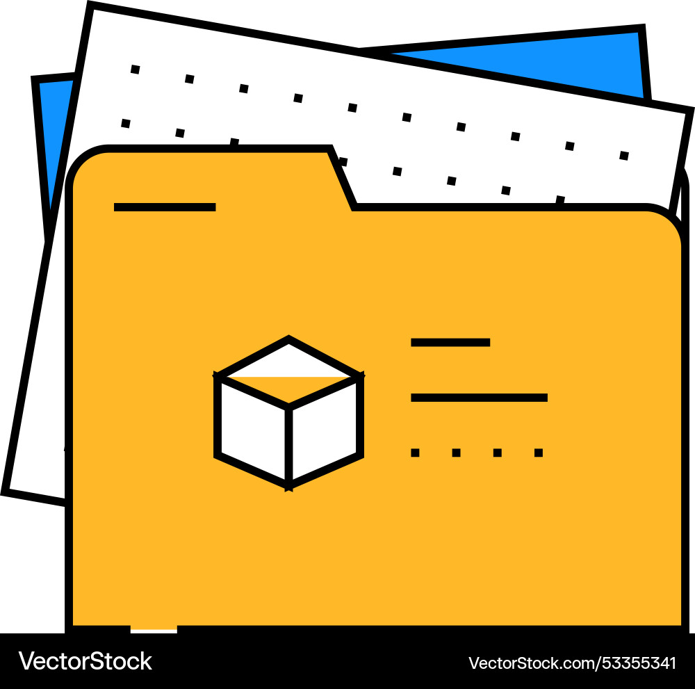 Project folder icon color Vector Image