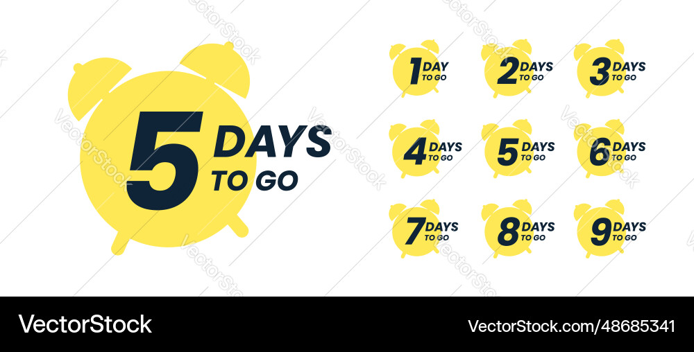 Promotion banner days countdown web Vector Image