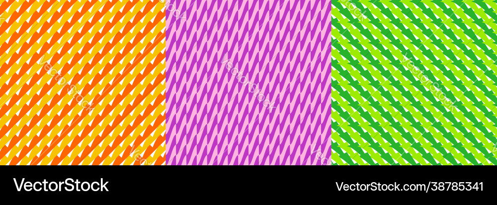 Set 3 seamlessly repeatable repetitive Vector Image