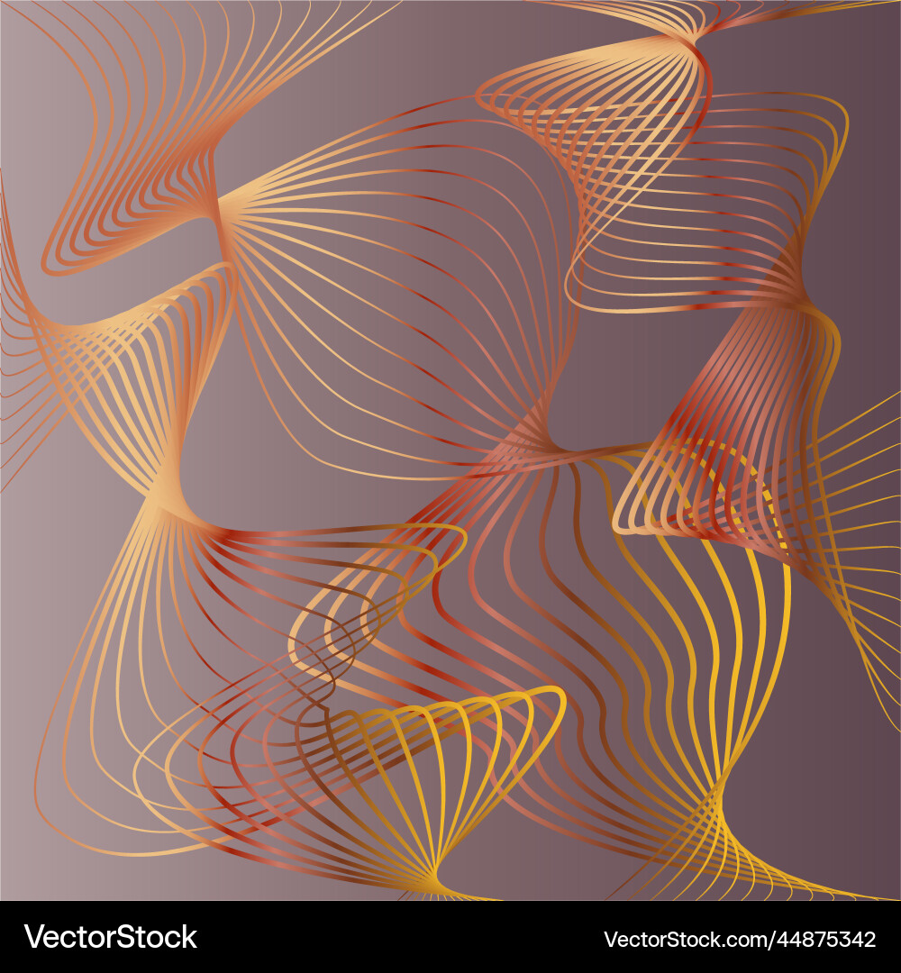 Abstract curved gold pattern on dark background Abstract curved gold pattern on dark background vector image