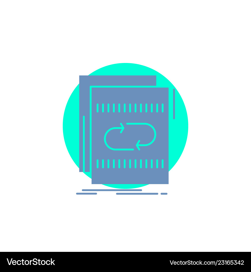 Audio file loop mix sound glyph icon Audio file loop mix sound glyph icon Vector Image