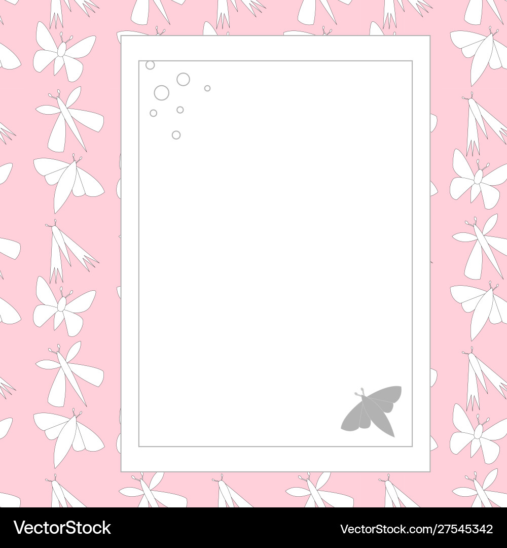 Colorful butterfly pattern for background notebook Vector Image