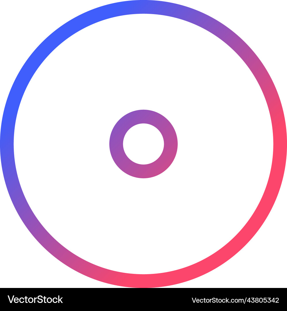 Disc storage pixel perfect gradient linear ui icon Vector Image