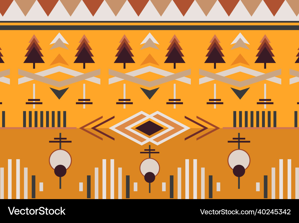 Ethnic geometric pattern background colorful image Vector Image