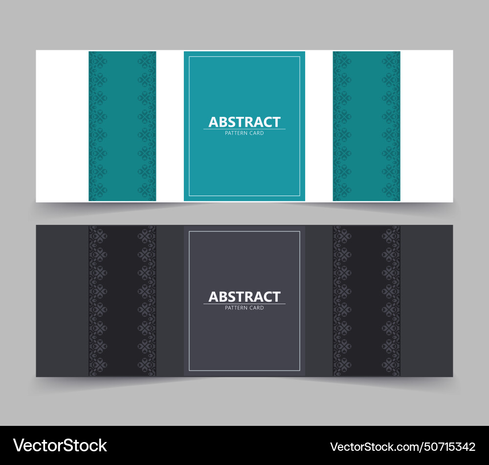 Flat border line pattern card design Flat border line pattern card design vector image