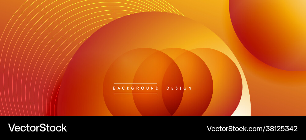 Gradient circles with shadows techno Gradient circles with shadows techno vector image