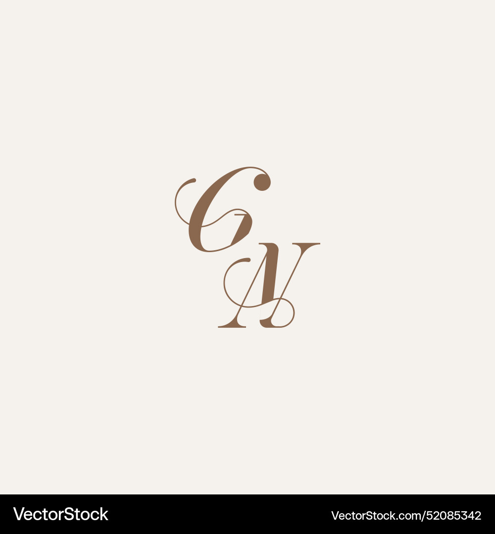 Luxury and elegant initial monogram logo letter Vector Image