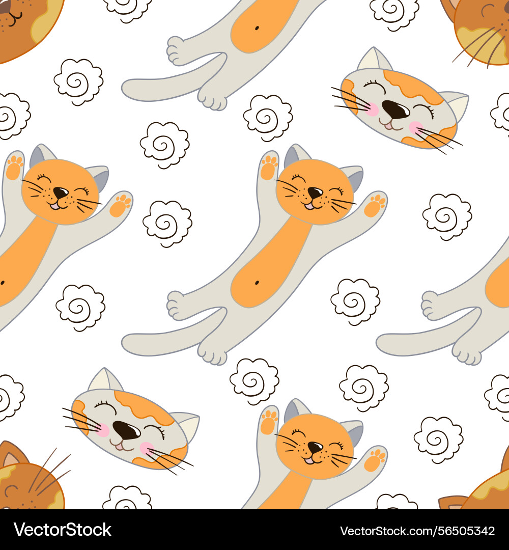Seamless cute pattern for textiles Seamless cute pattern for textiles Vector Image