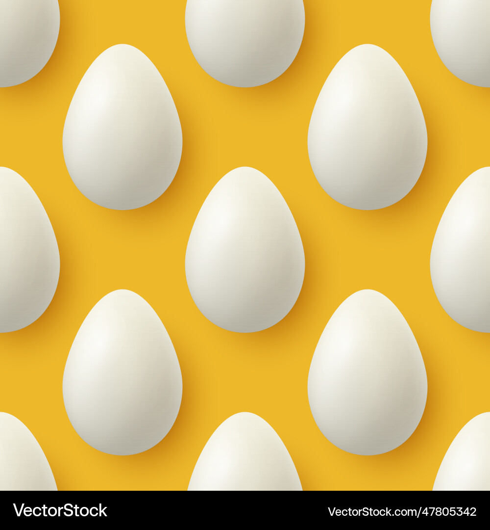 Seamless pattern with 3d realistic white Seamless pattern with 3d realistic white vector image