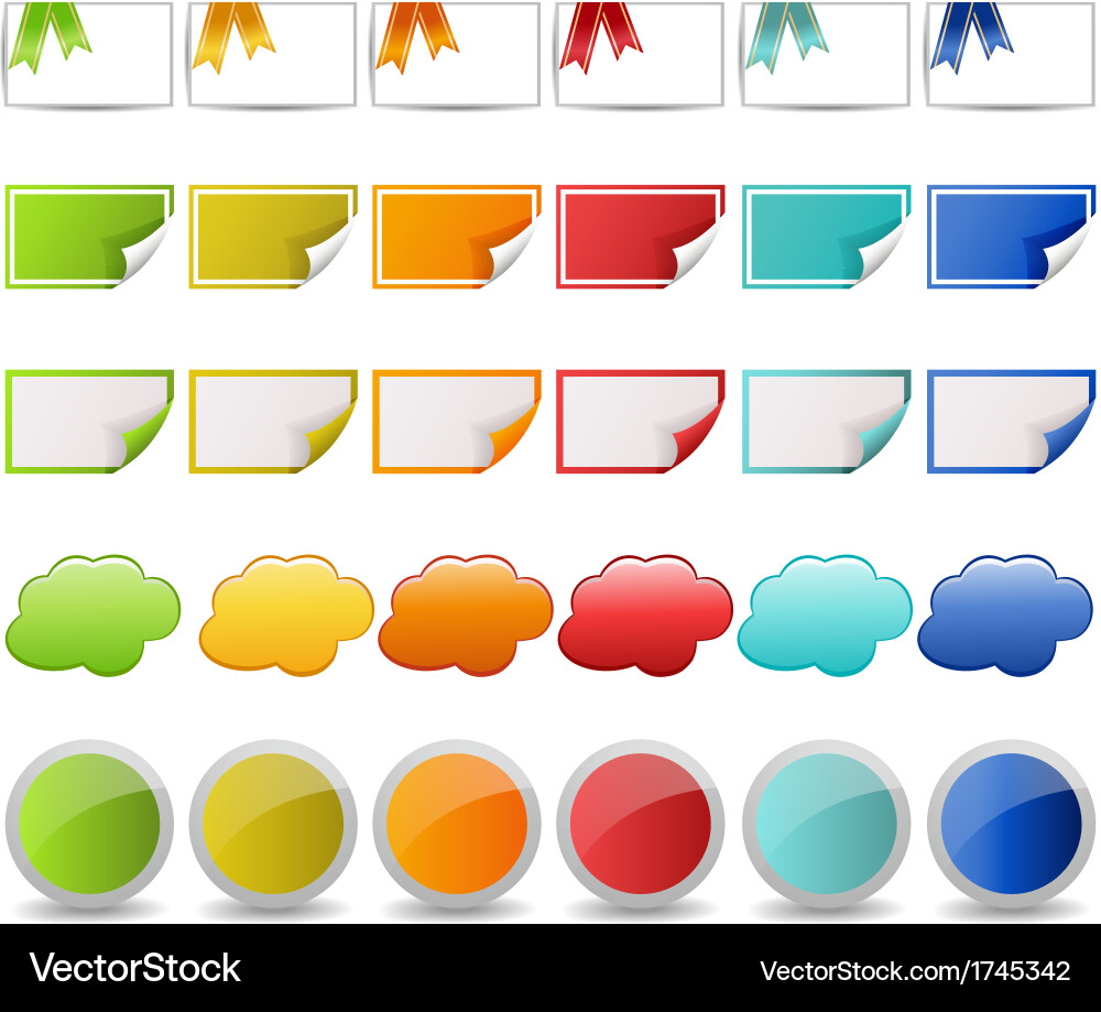 Set of design elements for a text Vector Image