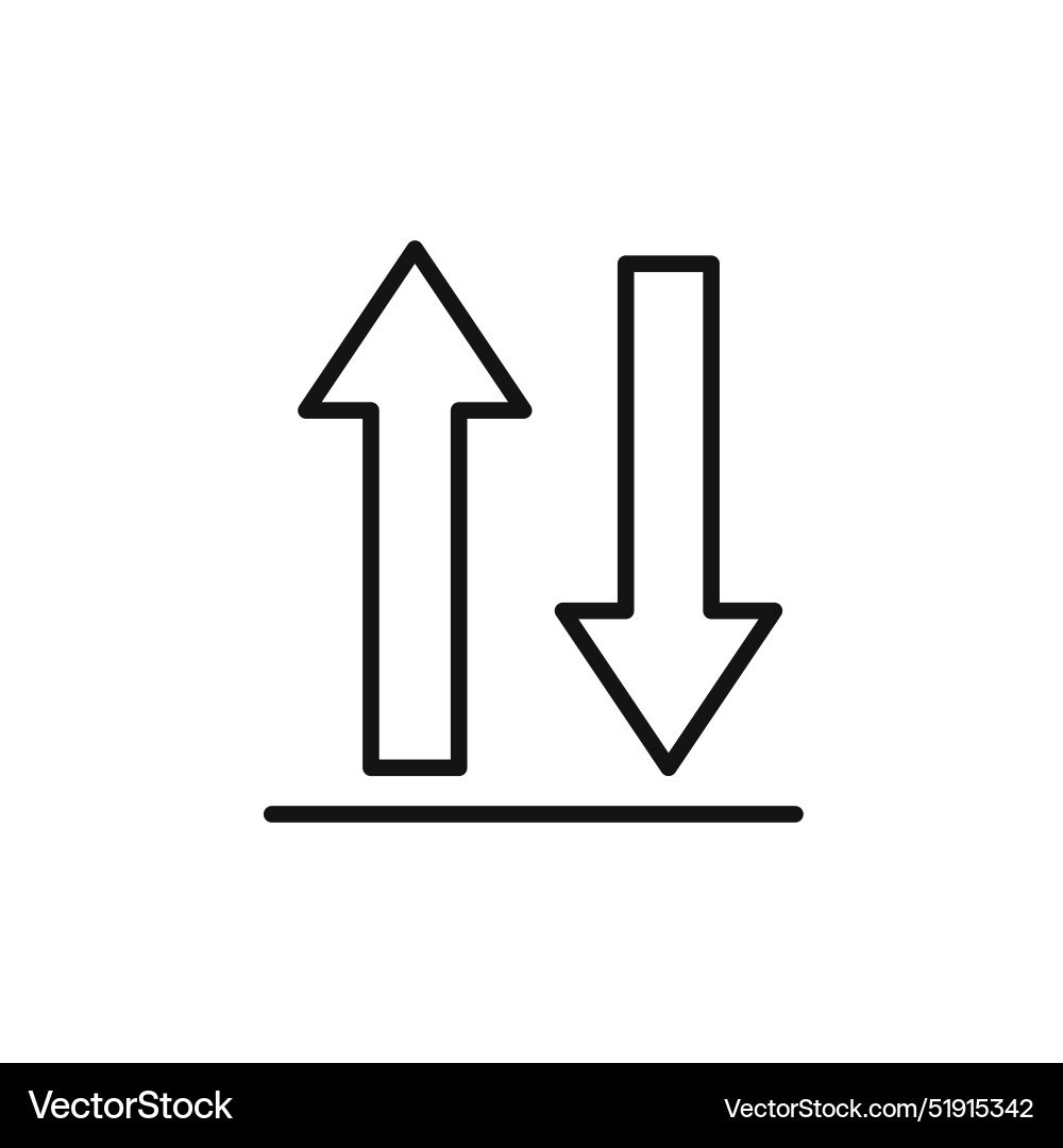 Up and down arrows icon set collection for web vector image
