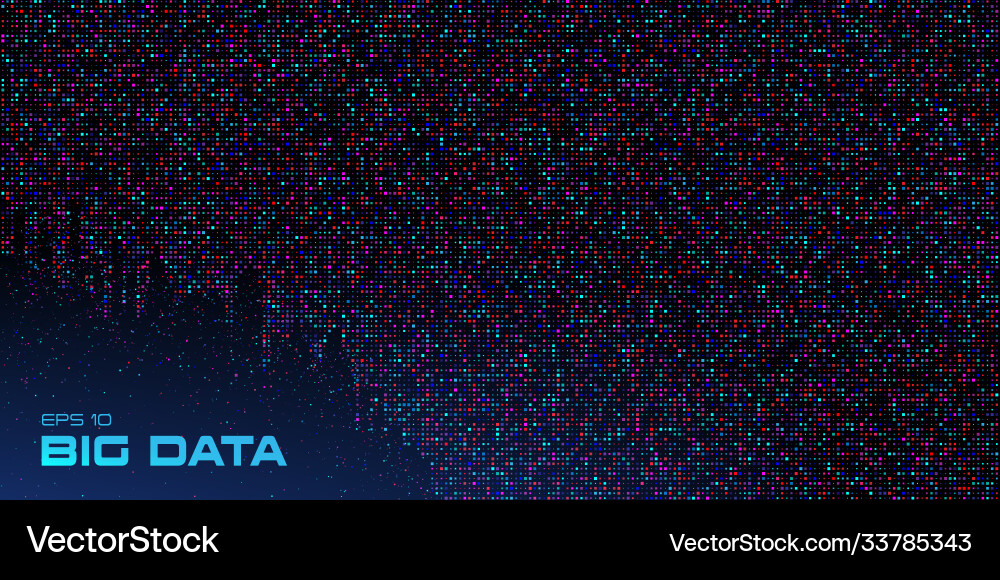 Big data visualization stream crumbling down Big data visualization stream crumbling down Vector Image