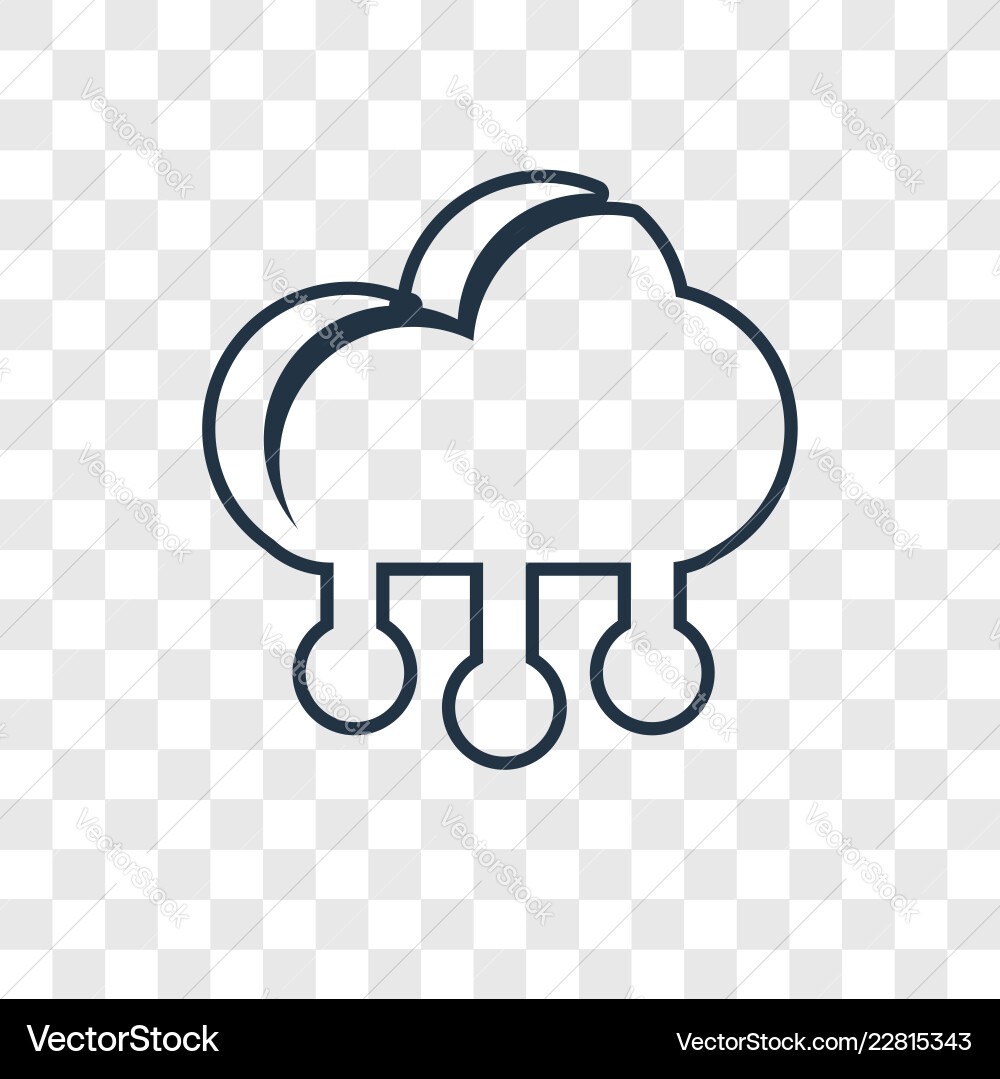 Cloud computing concept linear icon isolated Cloud computing concept linear icon isolated Vector Image