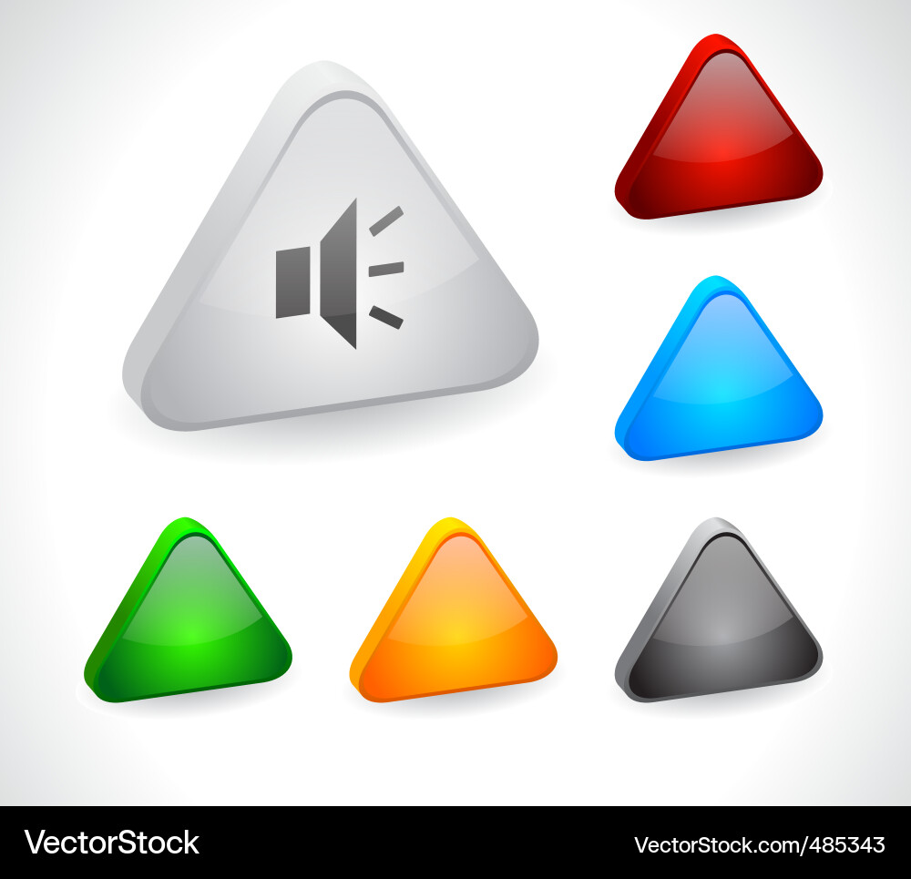 Color 3d buttons for web Vector Image