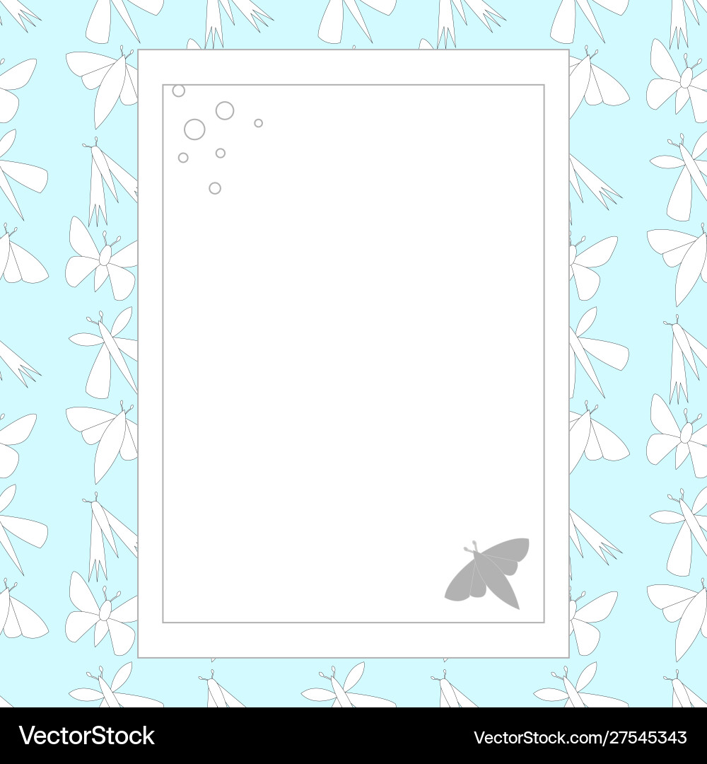 Colorful butterfly pattern for background notebook Vector Image