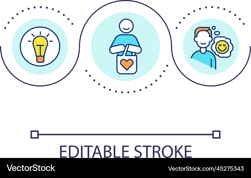 Customer satisfaction priority loop concept icon Customer satisfaction priority loop concept icon Vector Image