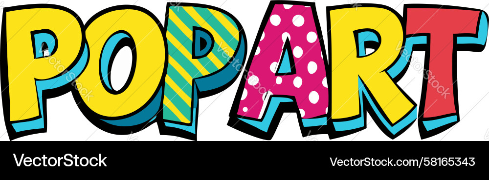Dynamic Pop Art Text Effect Vector Image