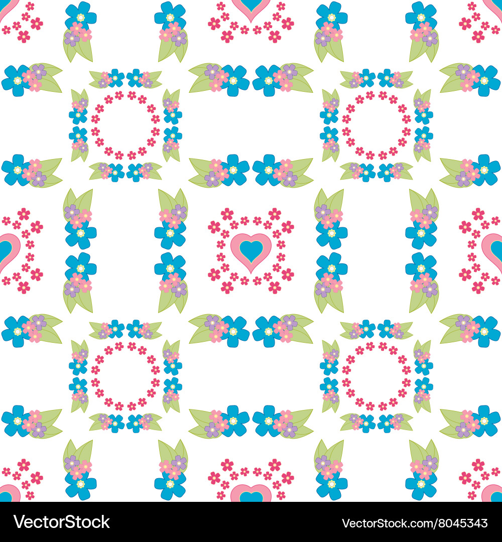 Floral background seamless pattern Vector Image
