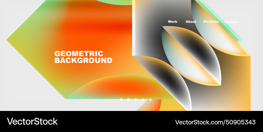 Minimal geometric web site page template design Vector Image