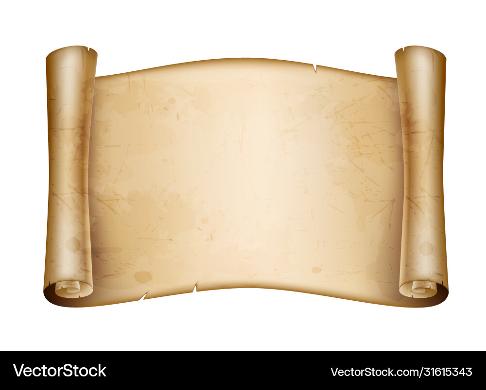 Old paper scroll Royalty Free Vector Image - VectorStock