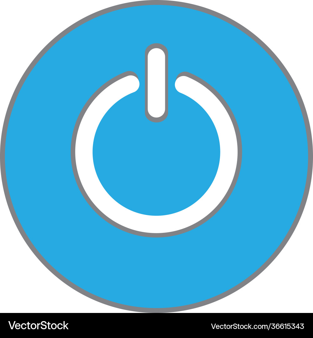 Power button icon on white background push Vector Image