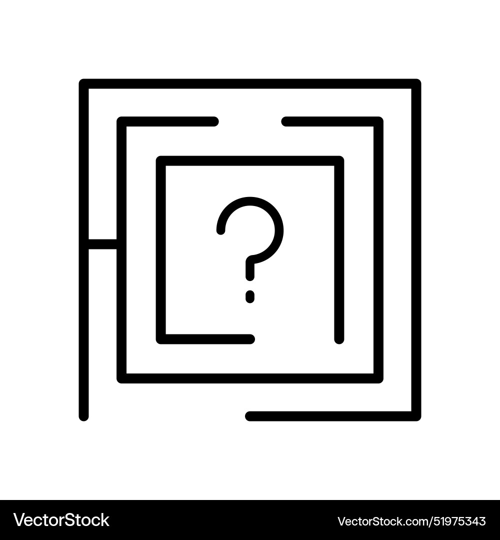Problem icon in thin line style graphic design Vector Image