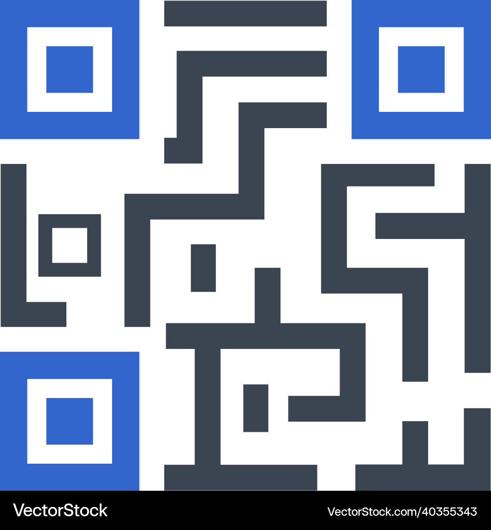 Qr code icon vector image