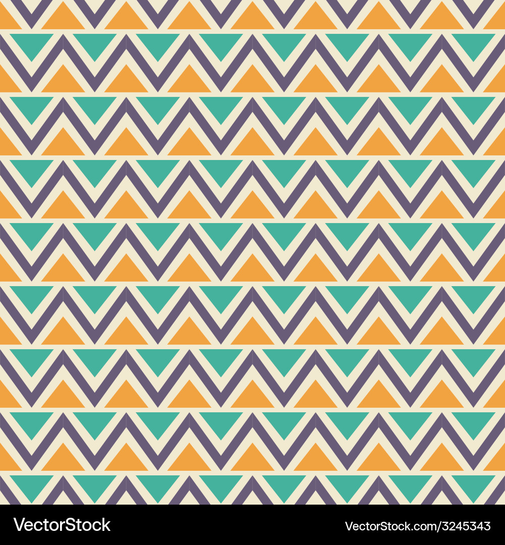 Retro Chevron Triangle Pattern Vector Image