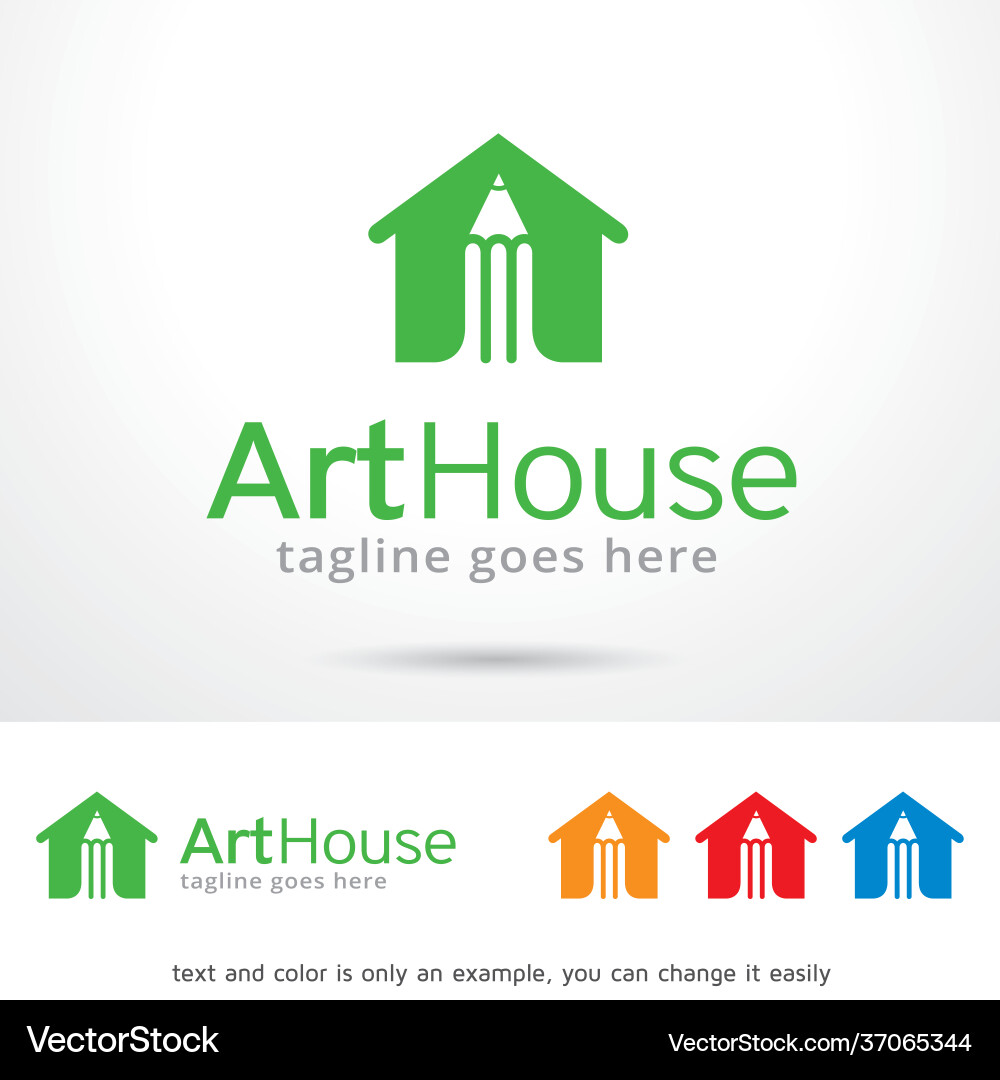 Art house symbol template design emblem Art house symbol template design emblem Vector Image