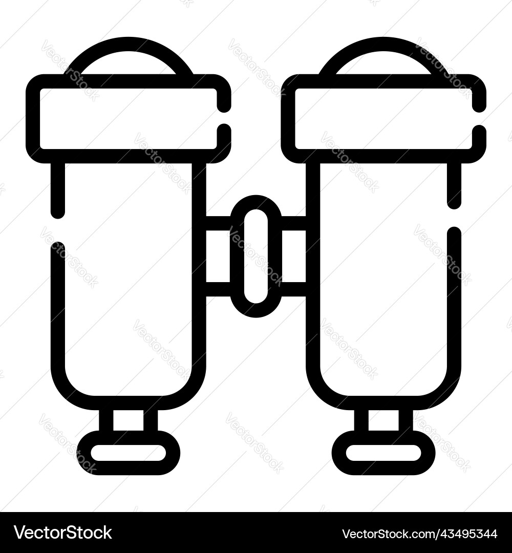 Binocular icon thin line style for web and mobile Vector Image