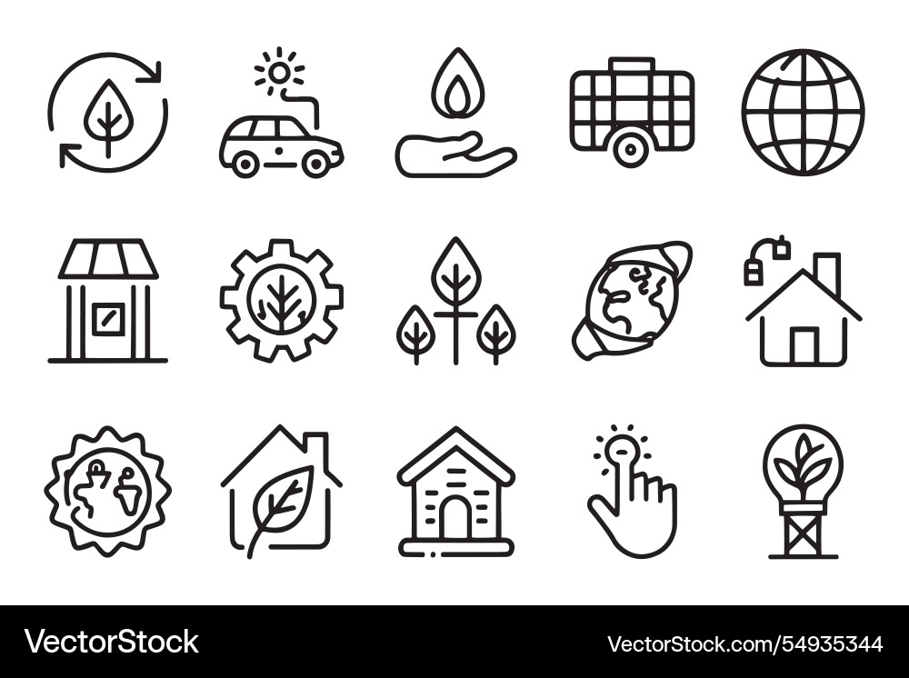 Carbon footprint net zero related editable icon Carbon footprint net zero related editable icon vector image
