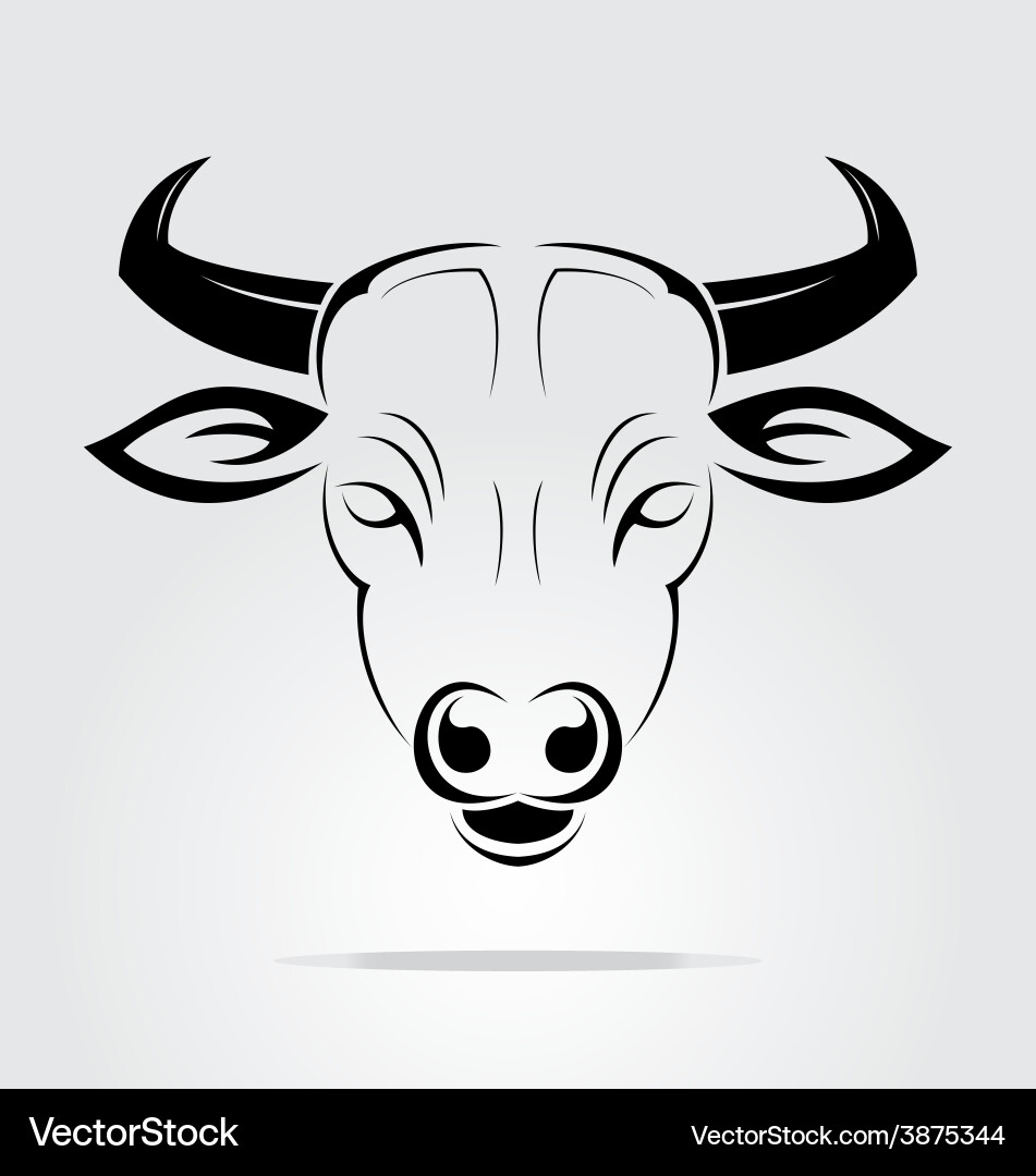 Cow head mascot Vector Image