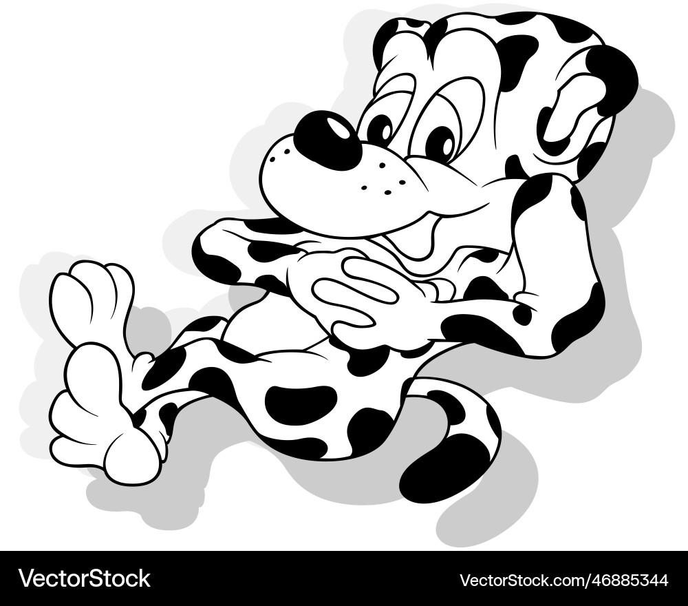 Drawing of a lying resting leopard Vector Image
