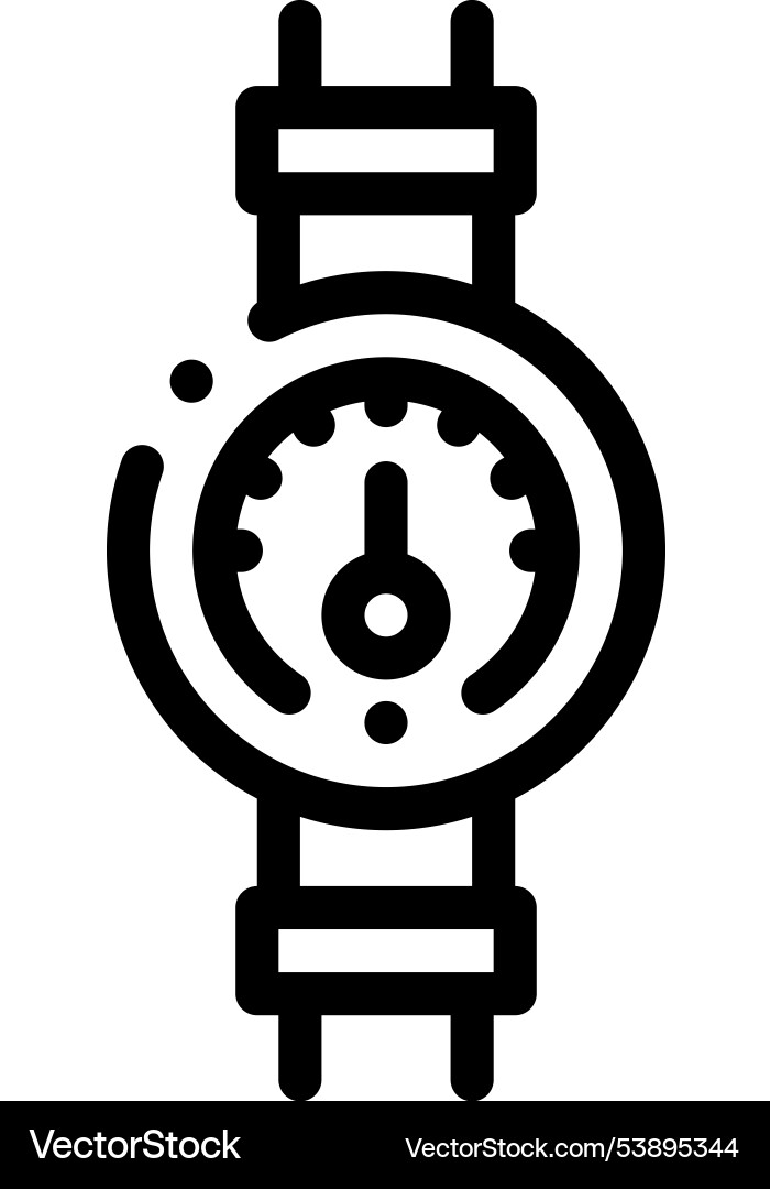 Gauge icon thin linear style design isolated Gauge icon thin linear style design isolated vector image